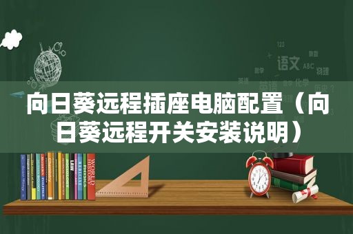 向日葵远程插座电脑配置（向日葵远程开关安装说明）