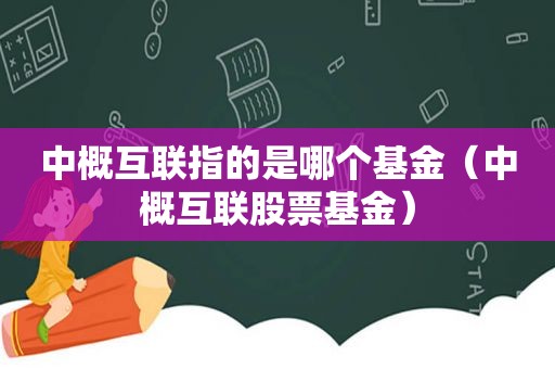 中概互联指的是哪个基金（中概互联股票基金）