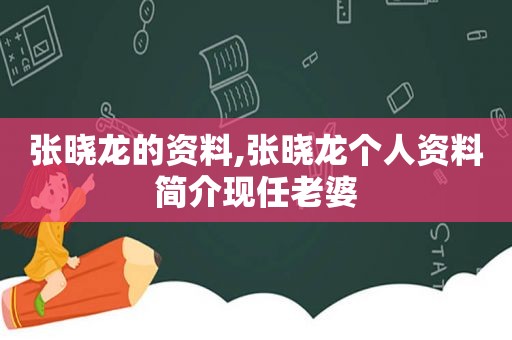 张晓龙的资料,张晓龙个人资料简介现任老婆