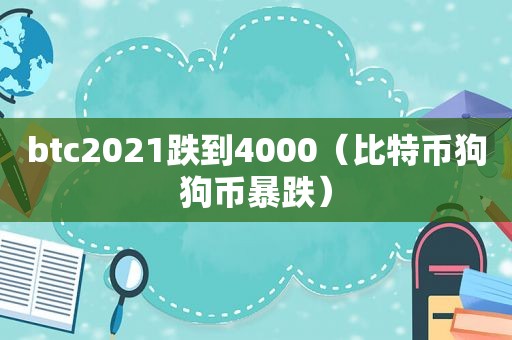 btc2021跌到4000（比特币狗狗币暴跌）