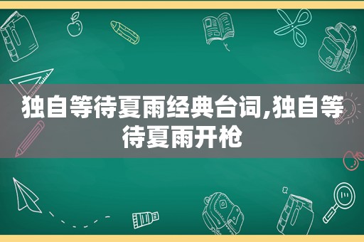 独自等待夏雨经典台词,独自等待夏雨开枪