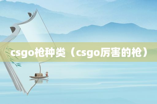 csgo枪种类（csgo厉害的枪）