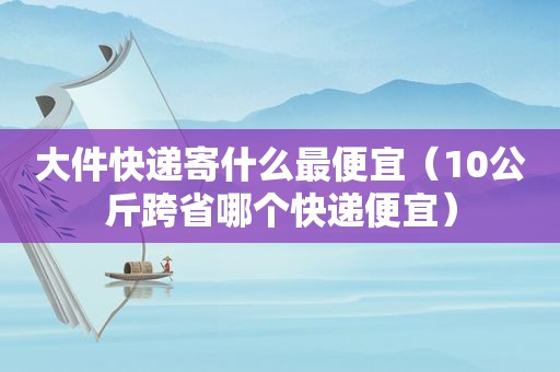 大件快递寄什么最便宜（10公斤跨省哪个快递便宜）