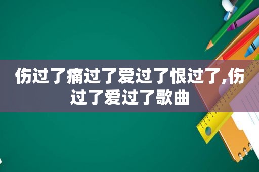 伤过了痛过了爱过了恨过了,伤过了爱过了歌曲