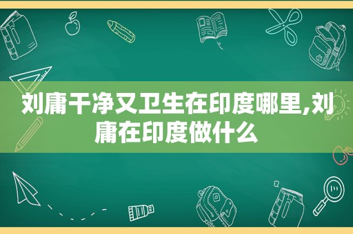 刘庸干净又卫生在印度哪里,刘庸在印度做什么