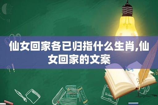 仙女回家各已归指什么生肖,仙女回家的文案