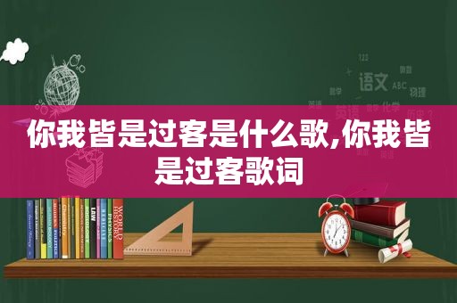 你我皆是过客是什么歌,你我皆是过客歌词