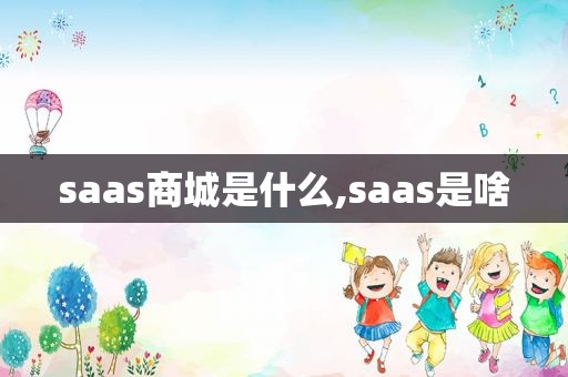 saas商城是什么,saas是啥