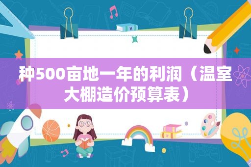 种500亩地一年的利润（温室大棚造价预算表）