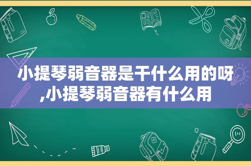 小提琴弱音器是干什么用的呀,小提琴弱音器有什么用