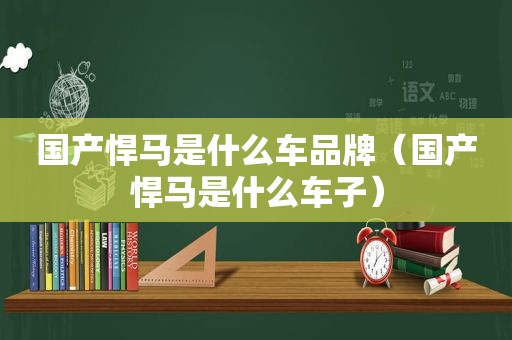 国产悍马是什么车品牌（国产悍马是什么车子）