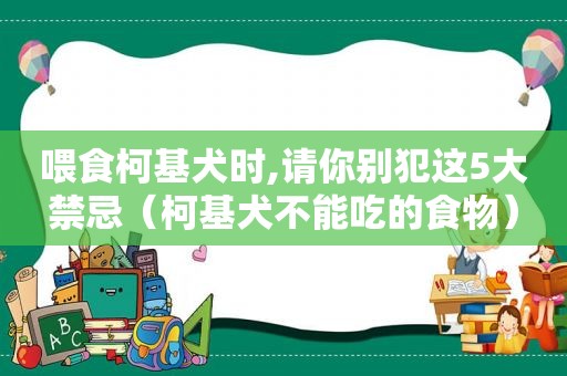 喂食柯基犬时,请你别犯这5大禁忌（柯基犬不能吃的食物）