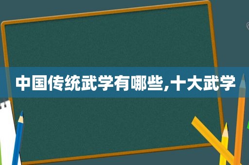 中国传统武学有哪些,十大武学