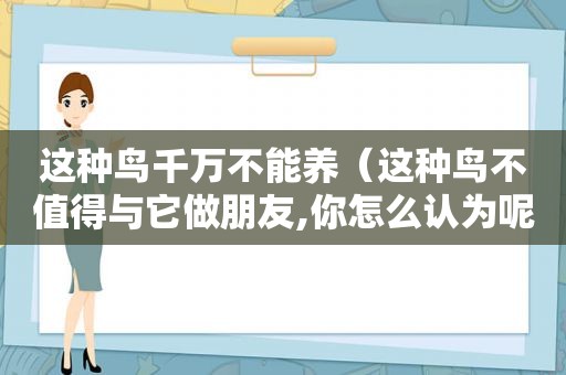 这种鸟千万不能养（这种鸟不值得与它做朋友,你怎么认为呢）