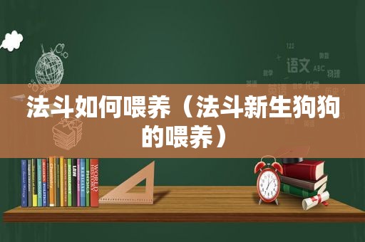 法斗如何喂养（法斗新生狗狗的喂养）