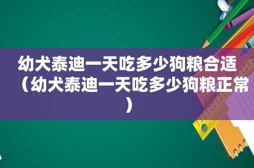 幼犬泰迪一天吃多少狗粮合适（幼犬泰迪一天吃多少狗粮正常）