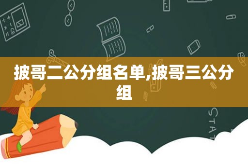 披哥二公分组名单,披哥三公分组