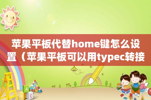 苹果平板代替home键怎么设置（苹果平板可以用typec转接口吗）