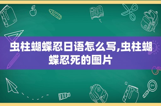 虫柱蝴蝶忍日语怎么写,虫柱蝴蝶忍死的图片