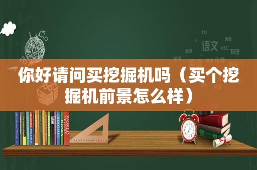 你好请问买挖掘机吗（买个挖掘机前景怎么样）