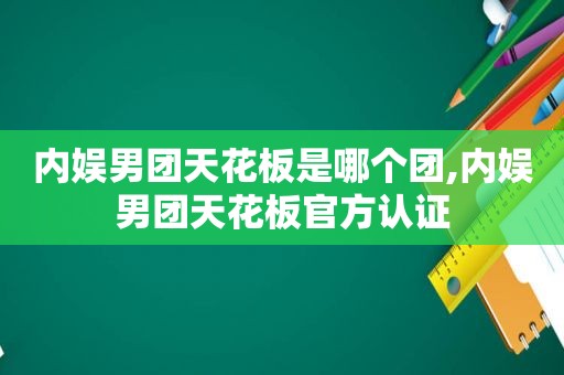 内娱男团天花板是哪个团,内娱男团天花板官方认证