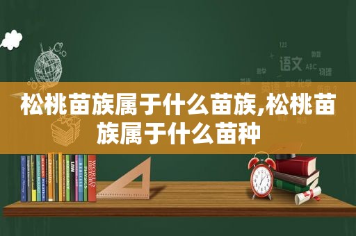 松桃苗族属于什么苗族,松桃苗族属于什么苗种