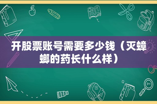 开股票账号需要多少钱（灭蟑螂的药长什么样）