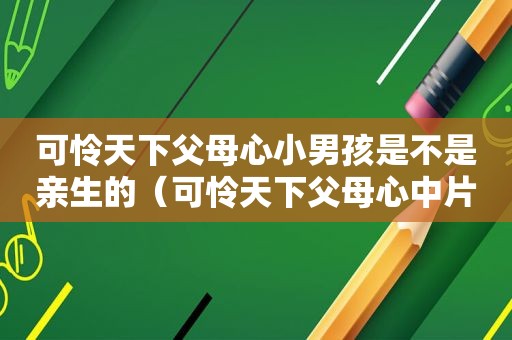 可怜天下父母心小男孩是不是亲生的（可怜天下父母心中片中的孩子叫什么名字）