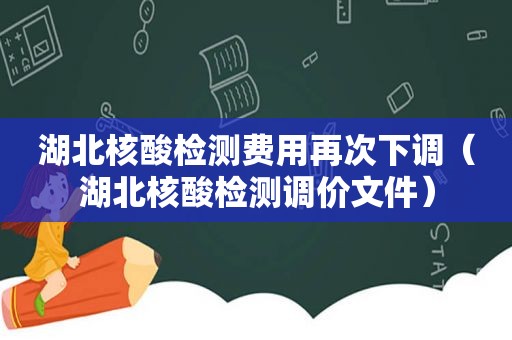 湖北核酸检测费用再次下调（湖北核酸检测调价文件）