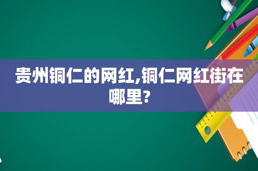 贵州铜仁的网红,铜仁网红街在哪里?