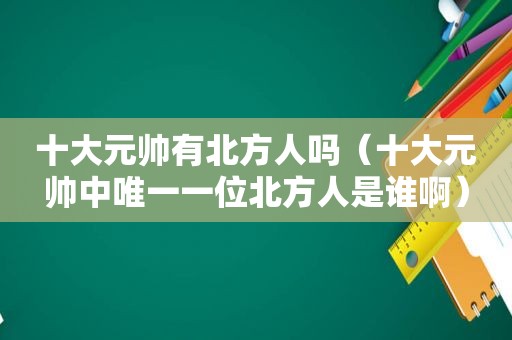 十大元帅有北方人吗（十大元帅中唯一一位北方人是谁啊）