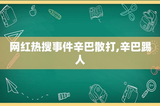 网红热搜事件辛巴散打,辛巴踢人