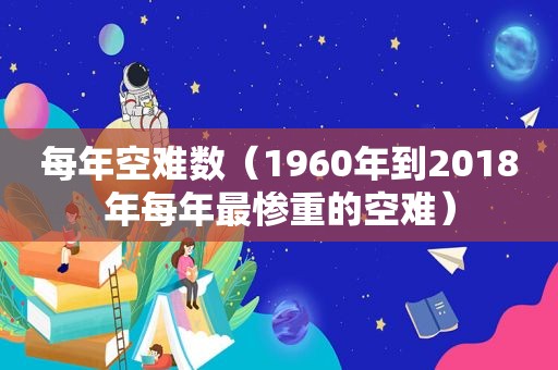 每年空难数（1960年到2018年每年最惨重的空难）