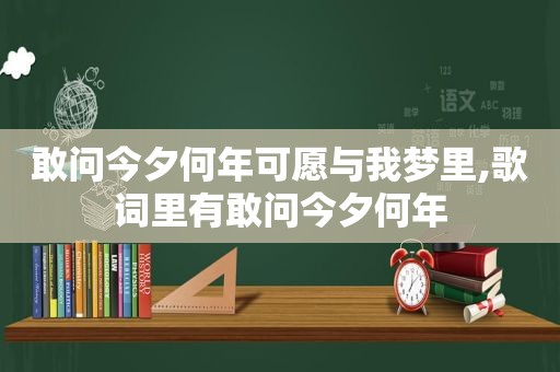 敢问今夕何年可愿与我梦里,歌词里有敢问今夕何年