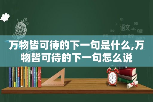 万物皆可待的下一句是什么,万物皆可待的下一句怎么说