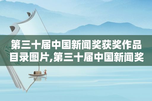 第三十届中国新闻奖获奖作品目录图片,第三十届中国新闻奖获奖作品目录表