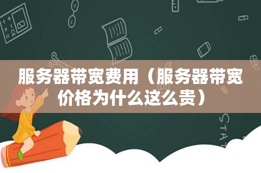 服务器带宽费用（服务器带宽价格为什么这么贵）