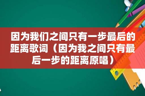 因为我们之间只有一步最后的距离歌词（因为我之间只有最后一步的距离原唱）