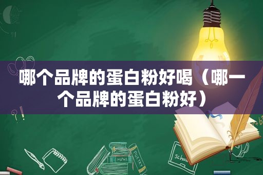 哪个品牌的蛋白粉好喝（哪一个品牌的蛋白粉好）