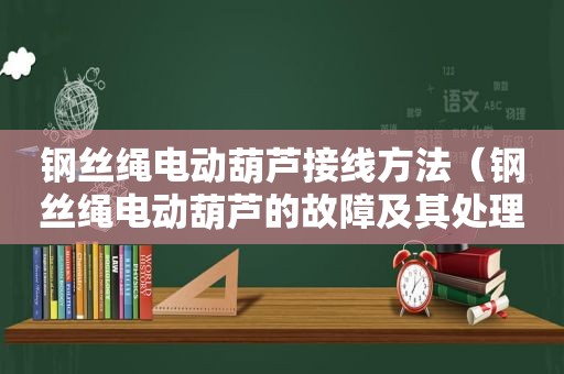 钢丝绳电动葫芦接线方法（钢丝绳电动葫芦的故障及其处理方法图片大全）