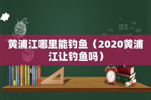 黄浦江哪里能钓鱼（2020黄浦江让钓鱼吗）