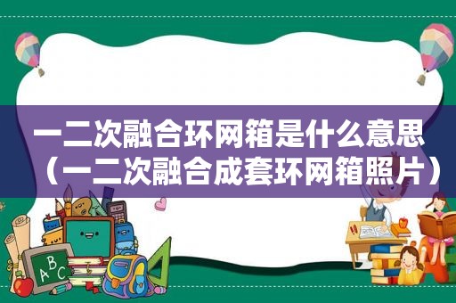 一二次融合环网箱是什么意思（一二次融合成套环网箱照片）