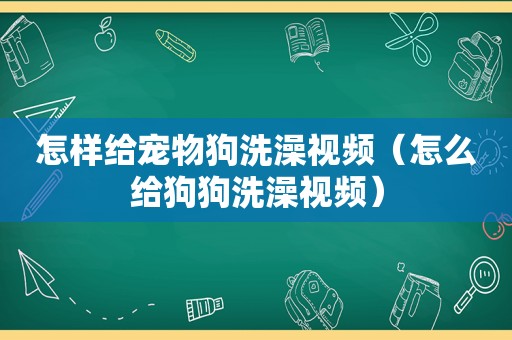 怎样给宠物狗洗澡视频（怎么给狗狗洗澡视频）