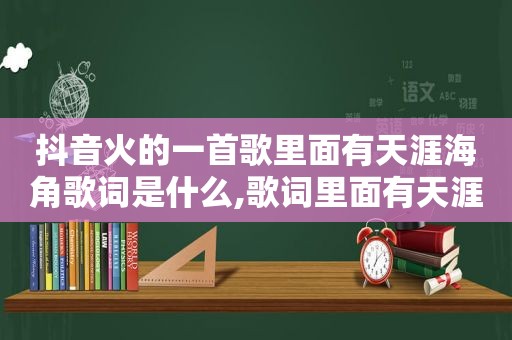 抖音火的一首歌里面有天涯海角歌词是什么,歌词里面有天涯海角的歌曲