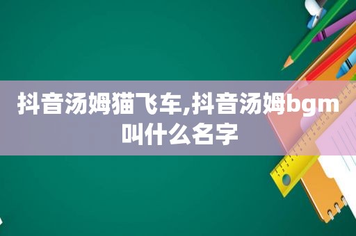 抖音汤姆猫飞车,抖音汤姆bgm叫什么名字