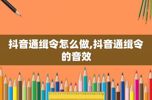 抖音通缉令怎么做,抖音通缉令的音效