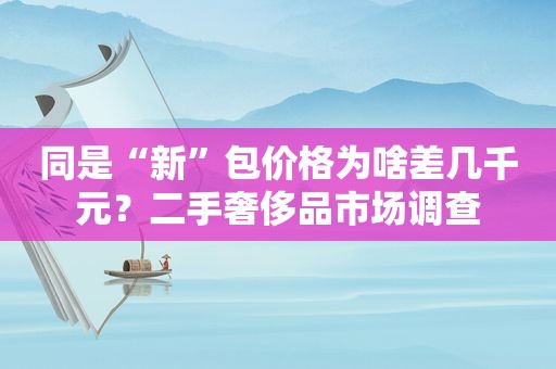 同是“新”包价格为啥差几千元？二手奢侈品市场调查