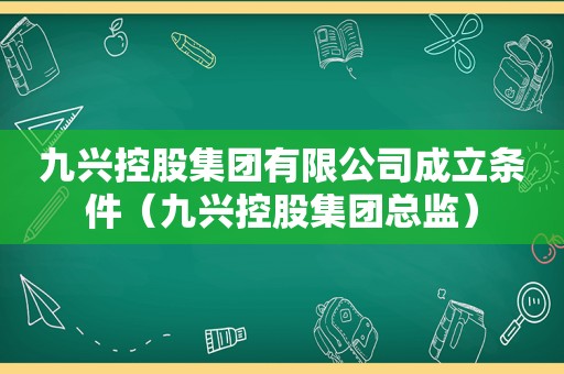 九兴控股集团有限公司成立条件（九兴控股集团总监）