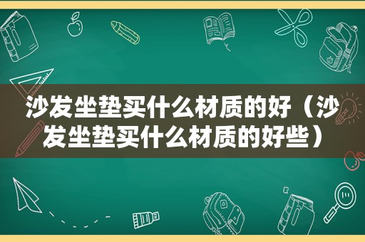 沙发坐垫买什么材质的好（沙发坐垫买什么材质的好些）