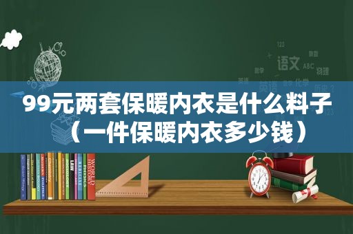 99元两套保暖内衣是什么料子（一件保暖内衣多少钱）